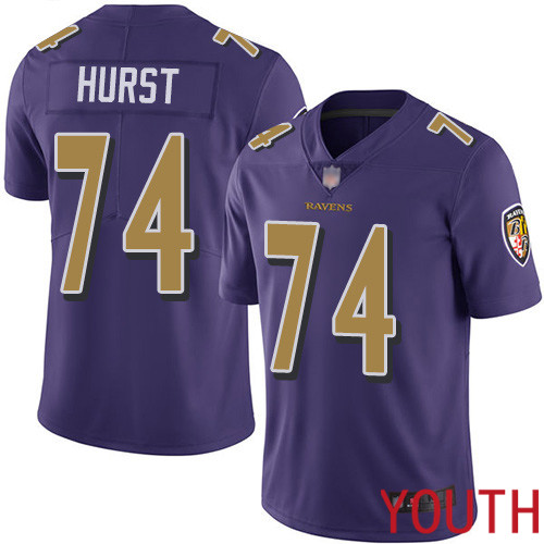 Baltimore Ravens Limited Purple Youth James Hurst Jersey NFL Football #74 Rush Vapor Untouchable->youth nfl jersey->Youth Jersey